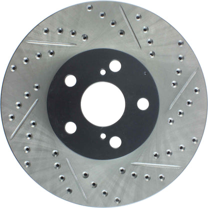 StopTech Sport Drilled/Slotted Brake Rotor; Front Left