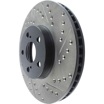 StopTech Sport Drilled/Slotted Brake Rotor; Front Left