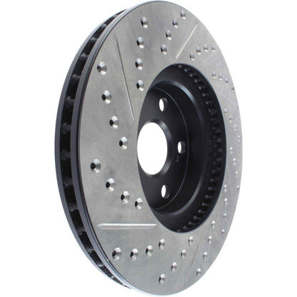 StopTech Sport Drilled/Slotted Brake Rotor; Front Left