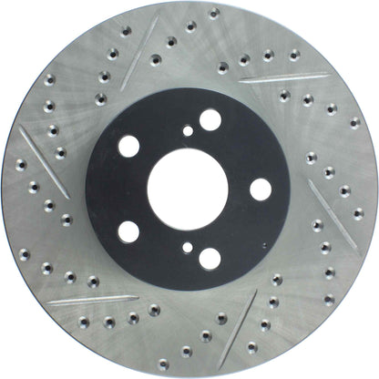 StopTech Sport Drilled/Slotted Brake Rotor; Front Right