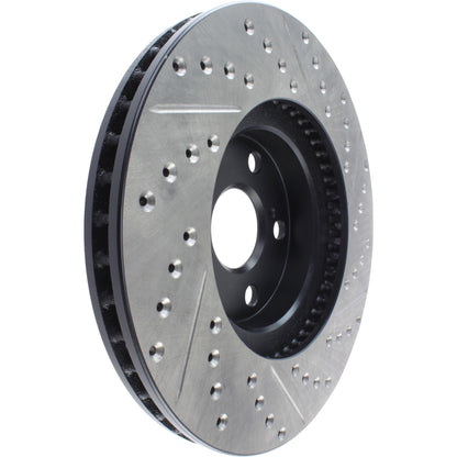 StopTech Sport Drilled/Slotted Brake Rotor; Front Right