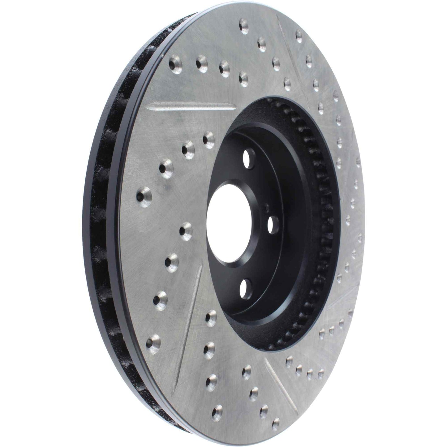 StopTech Sport Drilled/Slotted Brake Rotor; Front Right