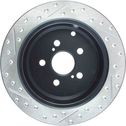 StopTech Sport Drilled/Slotted Brake Rotor; Rear Left