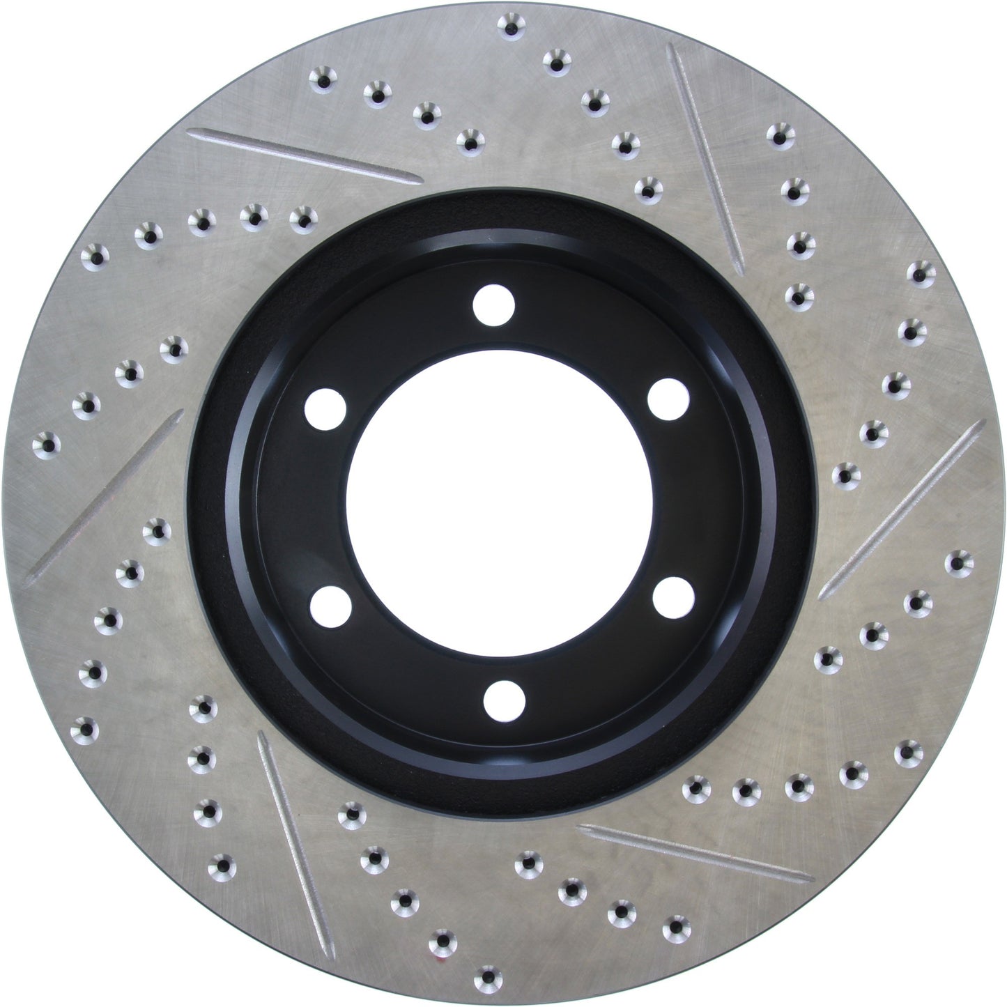 StopTech 00-06 Toyota Tundra / 01-07 Toyota Sequoia Front Right Slotted & Drilled Cryo Rotor 127.44118CR