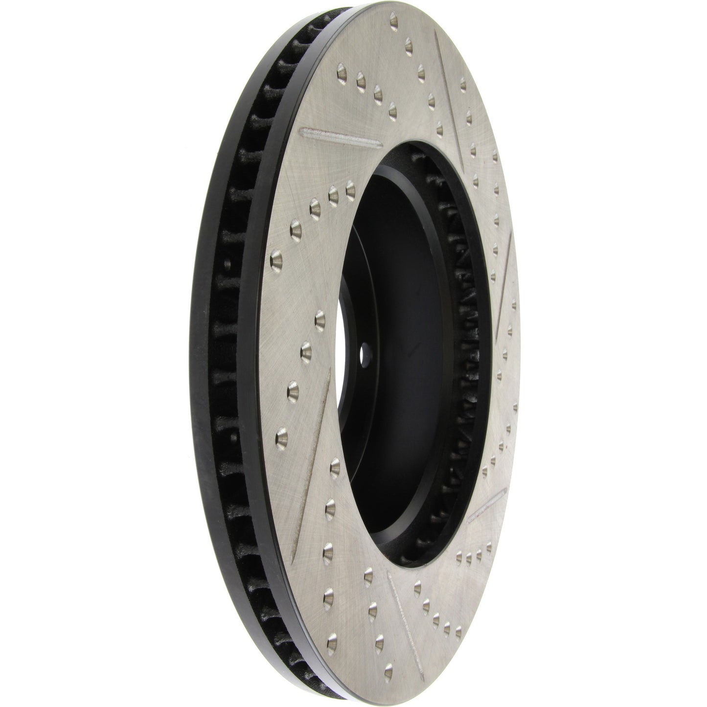 StopTech 00-06 Toyota Tundra / 01-07 Toyota Sequoia Front Right Slotted & Drilled Cryo Rotor 127.44118CR