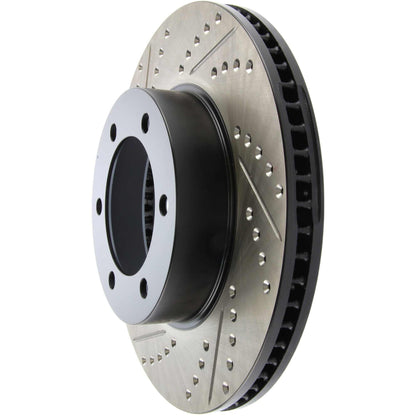 StopTech Sport Drilled/Slotted Brake Rotor; Front Right