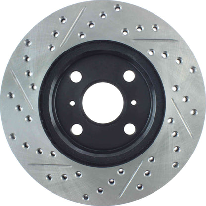 StopTech Sport Drilled/Slotted Brake Rotor; Front Right