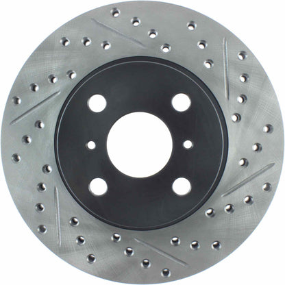 StopTech Sport Drilled/Slotted Brake Rotor; Front Right