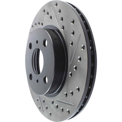 StopTech Sport Drilled/Slotted Brake Rotor; Front Right