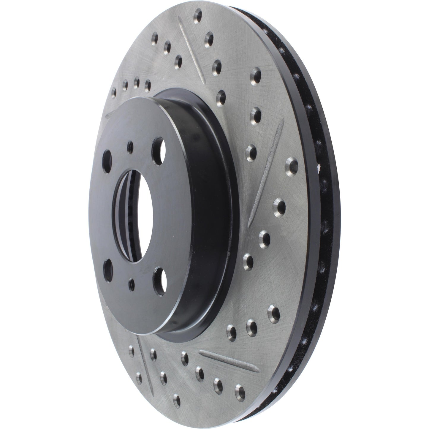 StopTech Sport Drilled/Slotted Brake Rotor; Front Right