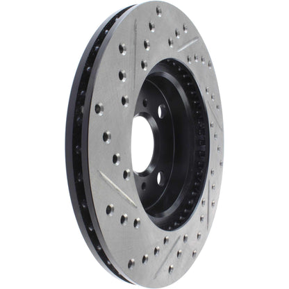StopTech Sport Drilled/Slotted Brake Rotor; Front Right