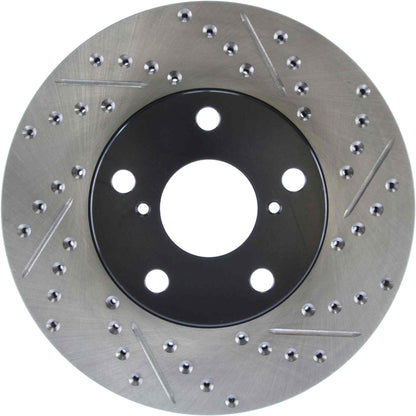 StopTech Sport Drilled/Slotted Brake Rotor; Front Left