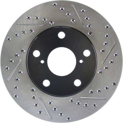StopTech Sport Drilled/Slotted Brake Rotor; Front Left