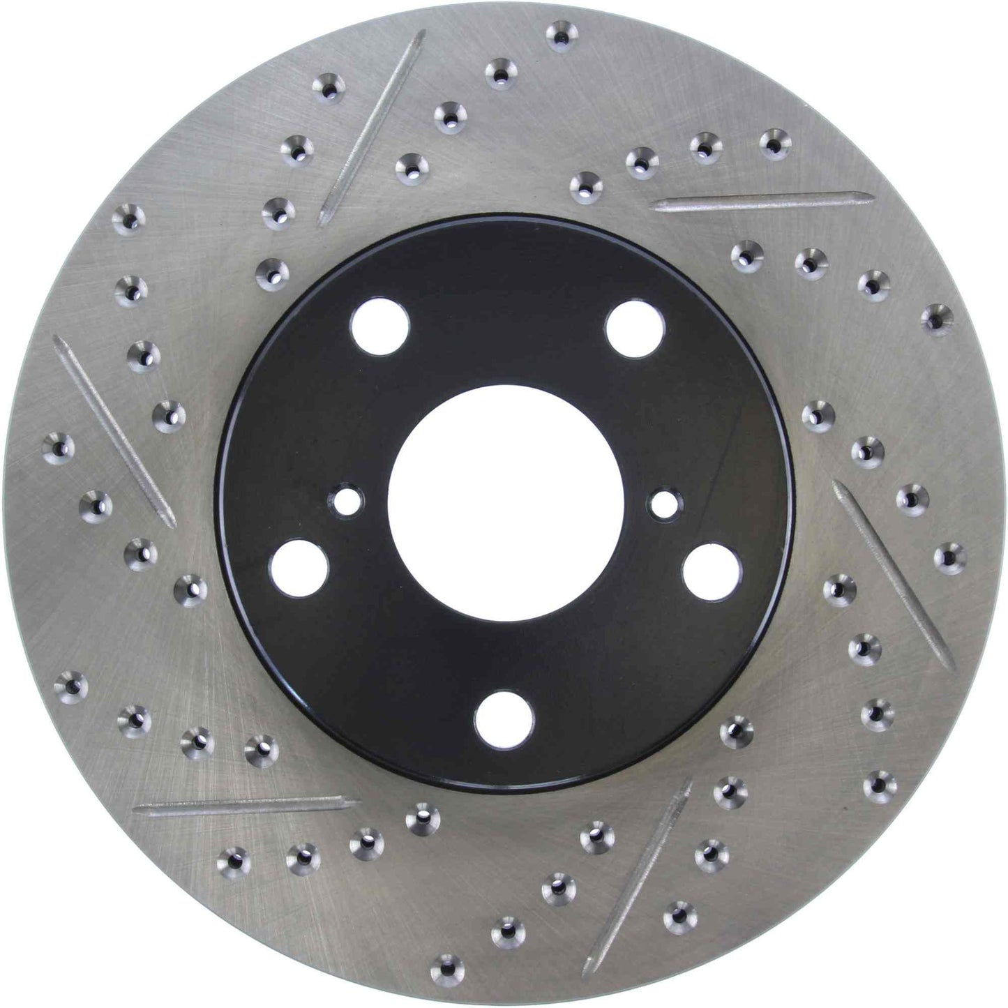 StopTech Sport Drilled/Slotted Brake Rotor; Front Right
