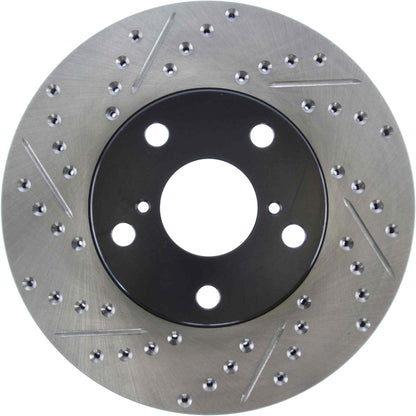 StopTech Sport Drilled/Slotted Brake Rotor; Front Right