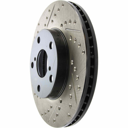 StopTech Sport Drilled/Slotted Brake Rotor; Front Right
