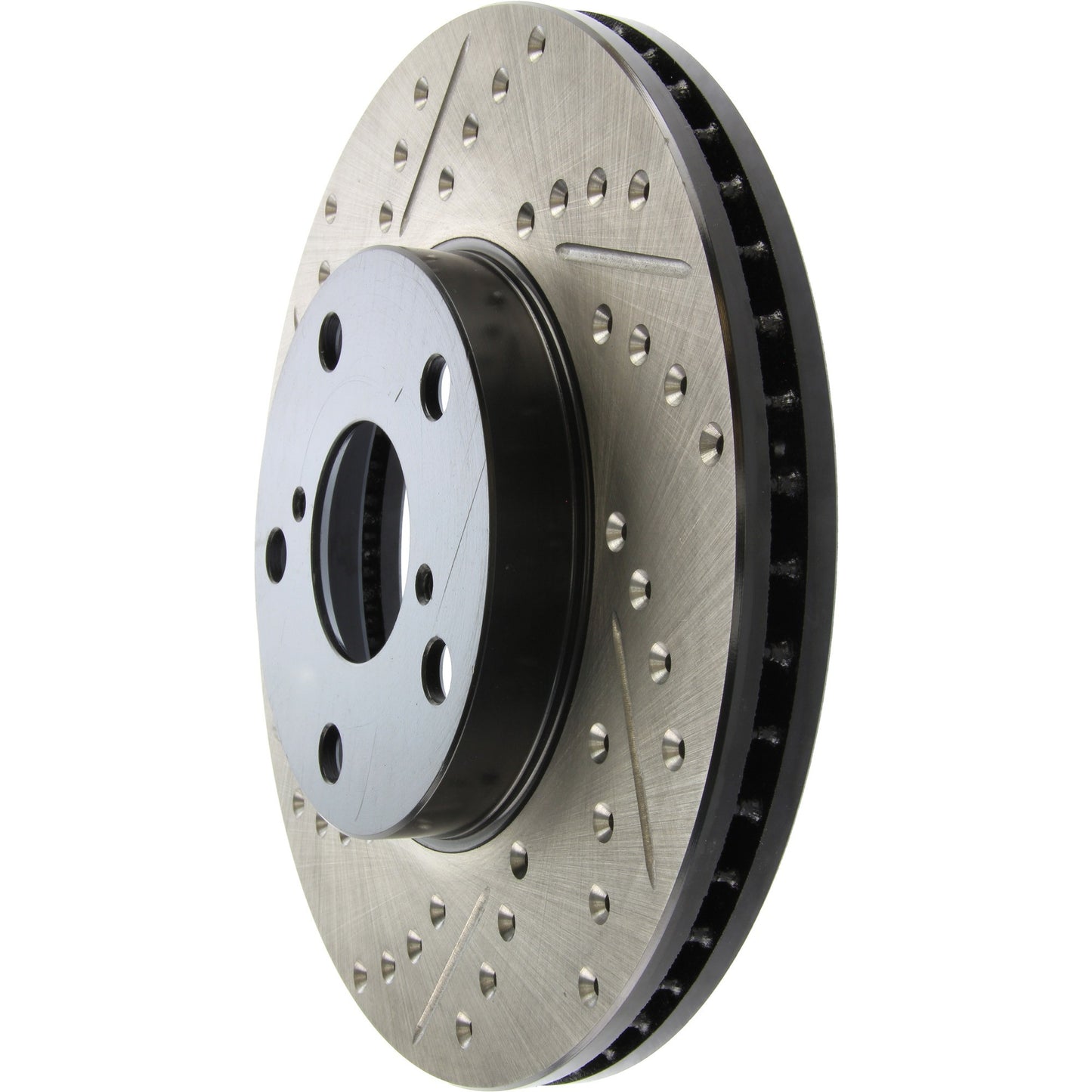 StopTech Sport Drilled/Slotted Brake Rotor; Front Right