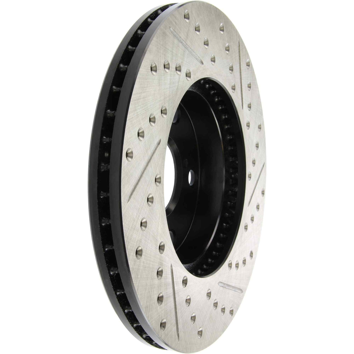 StopTech Sport Drilled/Slotted Brake Rotor; Front Right