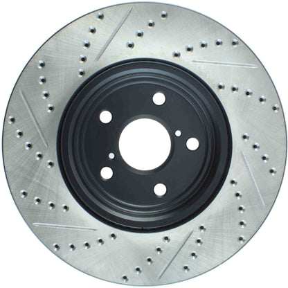 StopTech Sport Drilled/Slotted Brake Rotor; Front Left