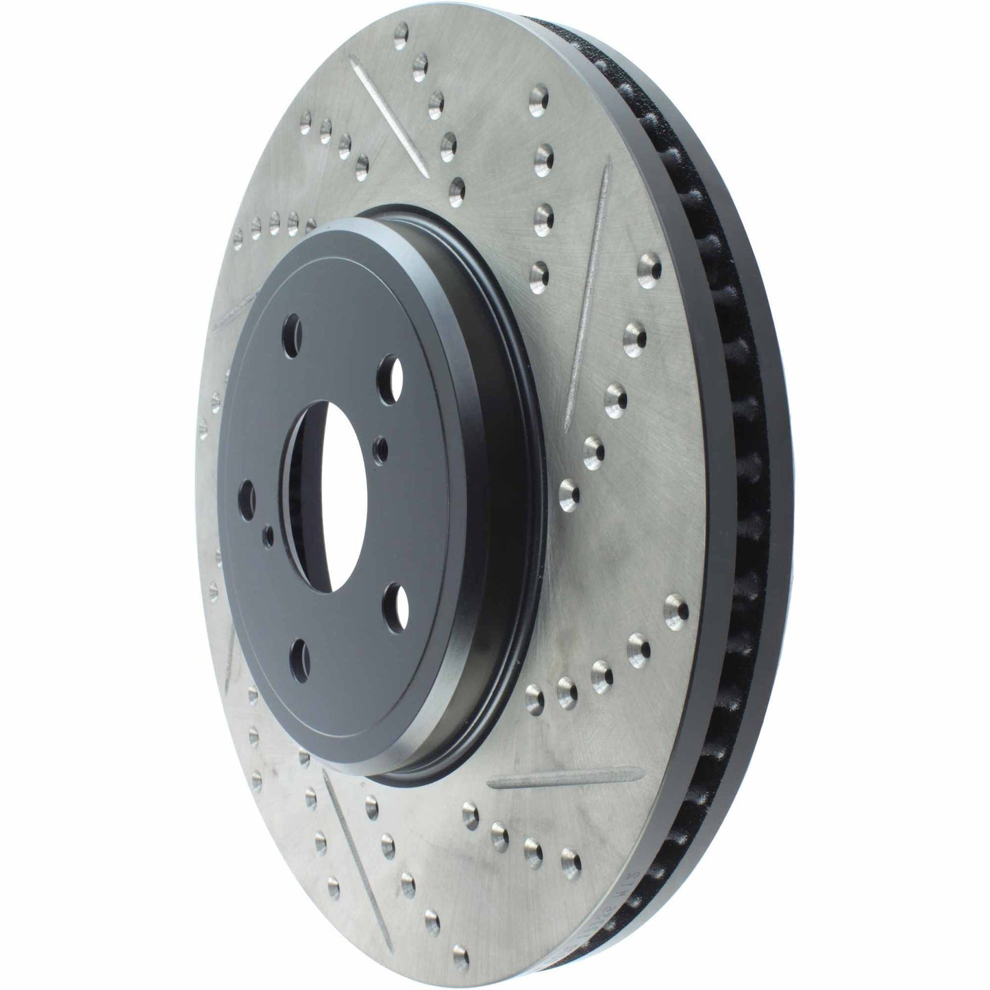 StopTech Sport Drilled/Slotted Brake Rotor; Front Left