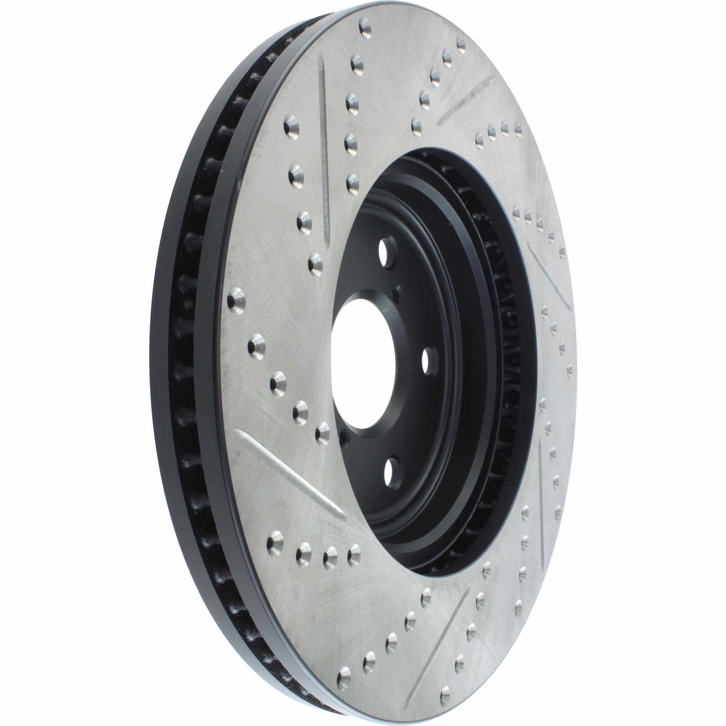 StopTech Sport Drilled/Slotted Brake Rotor; Front Left