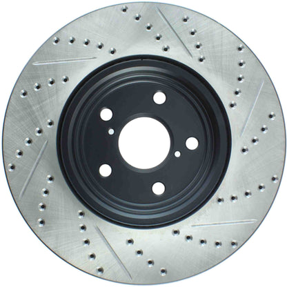 StopTech Sport Drilled/Slotted Brake Rotor; Front Right