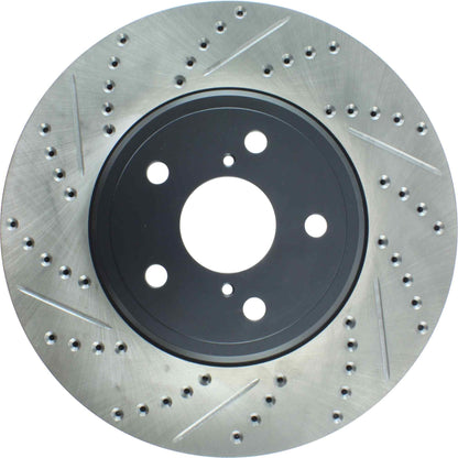 StopTech Sport Drilled/Slotted Brake Rotor; Front Right