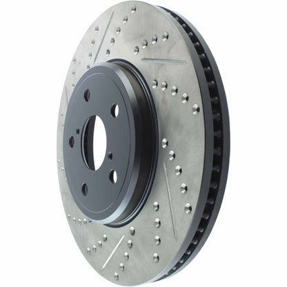 StopTech Sport Drilled/Slotted Brake Rotor; Front Right