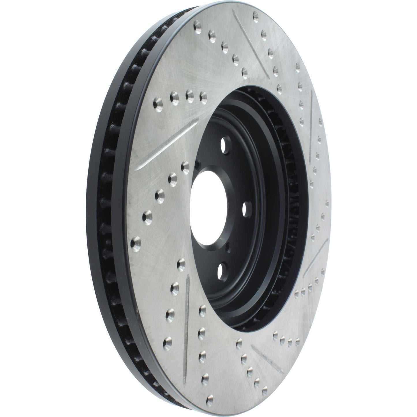 StopTech Sport Drilled/Slotted Brake Rotor; Front Right
