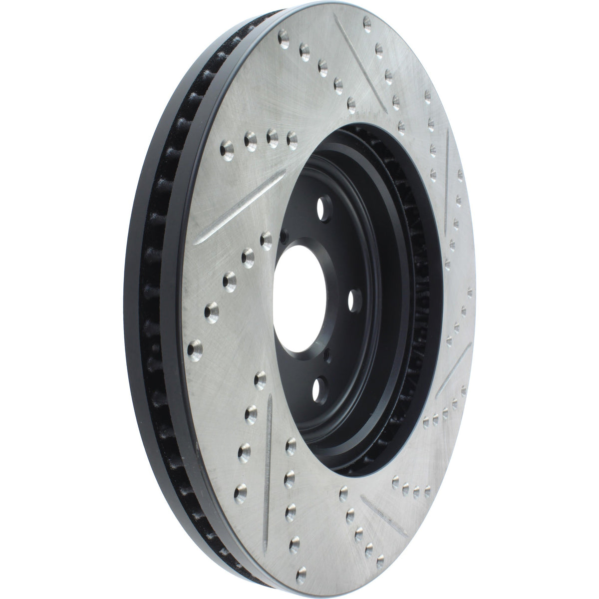 StopTech Sport Drilled/Slotted Brake Rotor; Front Right