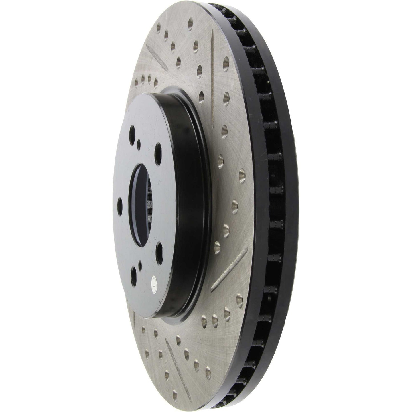 StopTech 02 Lexus ES 250/300/330/350 / 05-07 Toyota Avalon Slotted & Drilled Cryo Left Front Rotor 127.44125CL