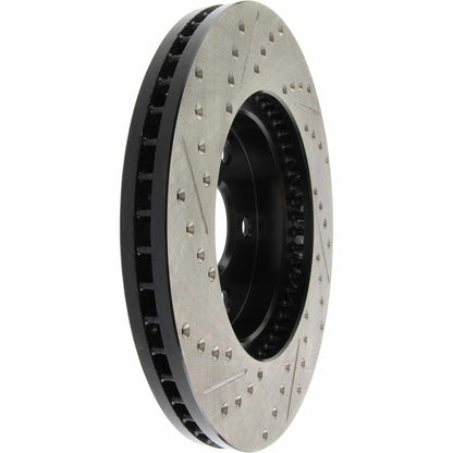 StopTech 02 Lexus ES 250/300/330/350 / 05-07 Toyota Avalon Slotted & Drilled Cryo Left Front Rotor 127.44125CL