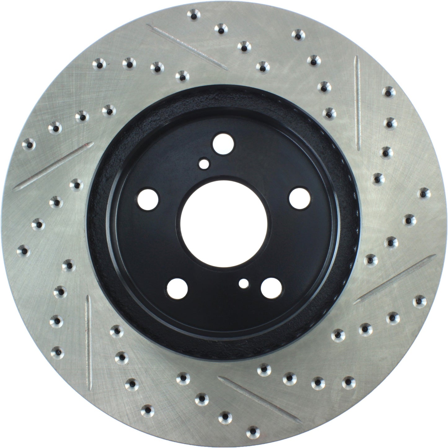 StopTech 02 Lexus ES 250/300/330/350 / 05-07 Toyota Avalon Slotted & Drilled Cryo Right Front Rotor 127.44125CR