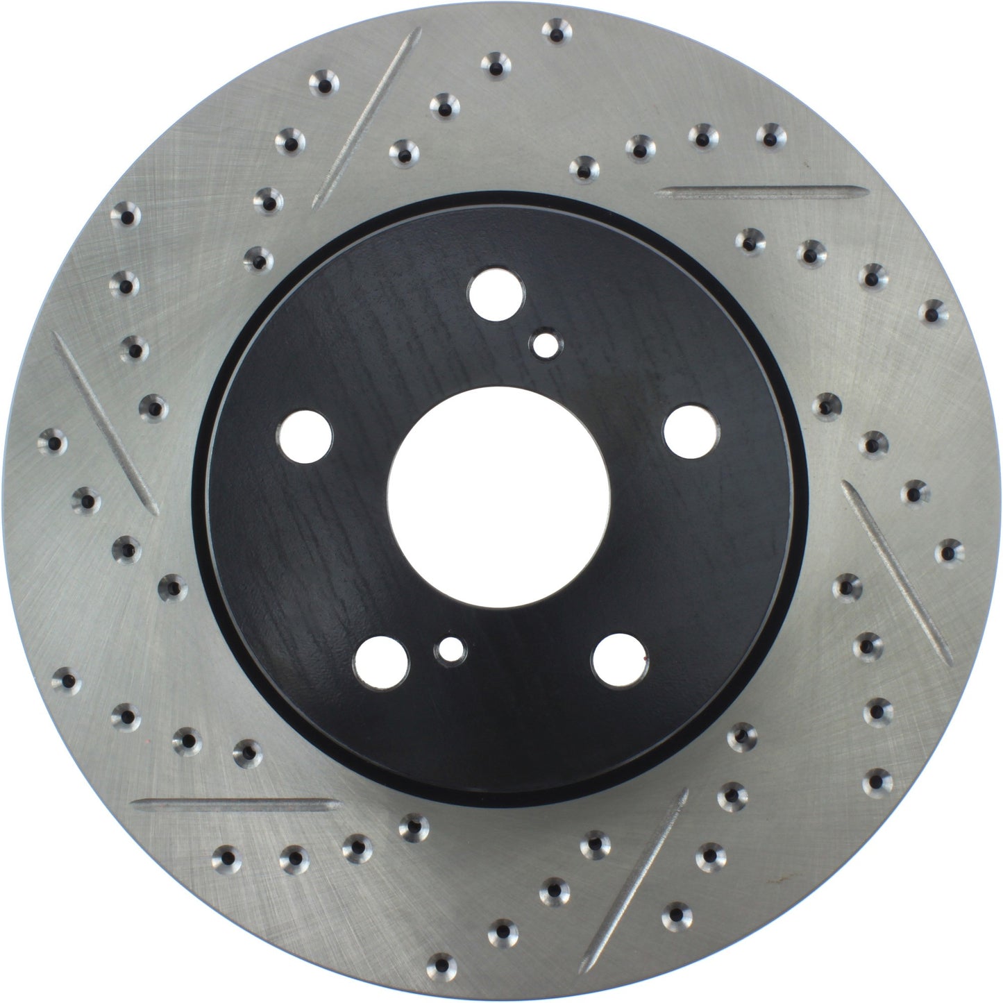 StopTech 02 Lexus ES 250/300/330/350 / 05-07 Toyota Avalon Slotted & Drilled Cryo Right Front Rotor 127.44125CR