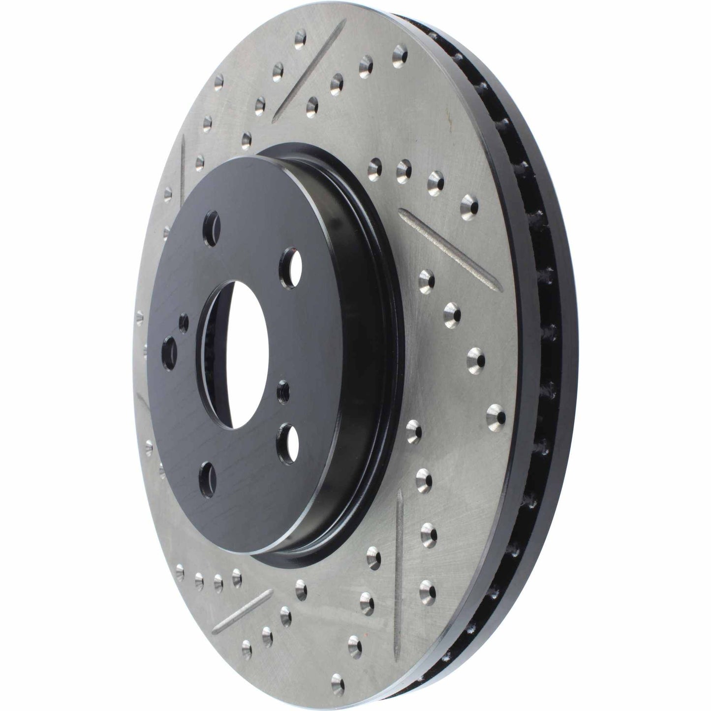 StopTech 02 Lexus ES 250/300/330/350 / 05-07 Toyota Avalon Slotted & Drilled Cryo Right Front Rotor 127.44125CR