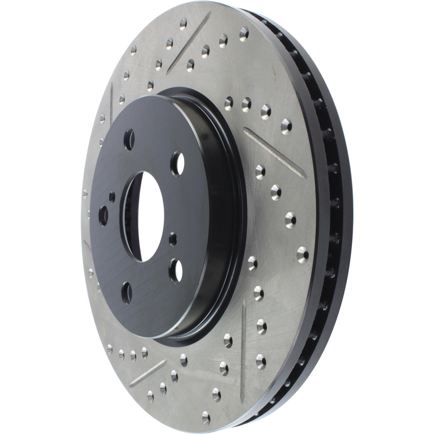 StopTech 02 Lexus ES 250/300/330/350 / 05-07 Toyota Avalon Slotted & Drilled Cryo Right Front Rotor 127.44125CR