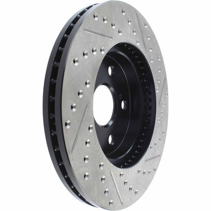 StopTech 02 Lexus ES 250/300/330/350 / 05-07 Toyota Avalon Slotted & Drilled Cryo Right Front Rotor 127.44125CR