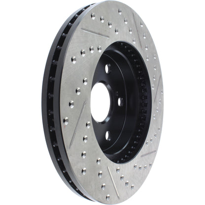 StopTech 02 Lexus ES 250/300/330/350 / 05-07 Toyota Avalon Slotted & Drilled Cryo Right Front Rotor 127.44125CR