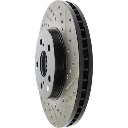 StopTech Sport Drilled/Slotted Brake Rotor; Front Left