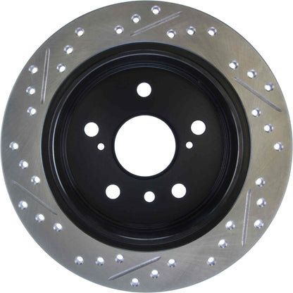 StopTech Sport Drilled/Slotted Brake Rotor; Rear Left