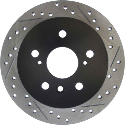 StopTech Sport Drilled/Slotted Brake Rotor; Rear Left