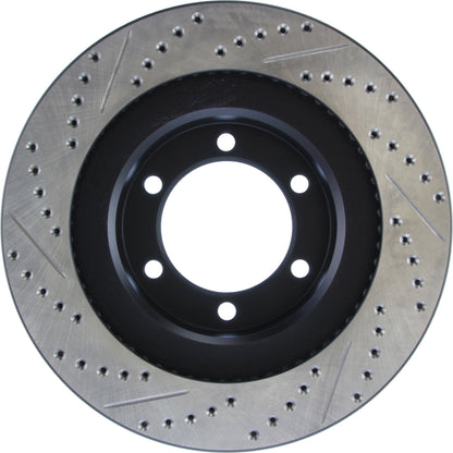 StopTech Sport Drilled/Slotted Brake Rotor; Front Left