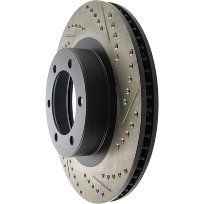 StopTech Sport Drilled/Slotted Brake Rotor; Front Left
