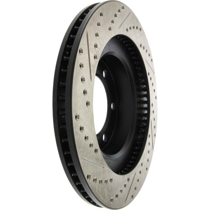StopTech Sport Drilled/Slotted Brake Rotor; Front Left