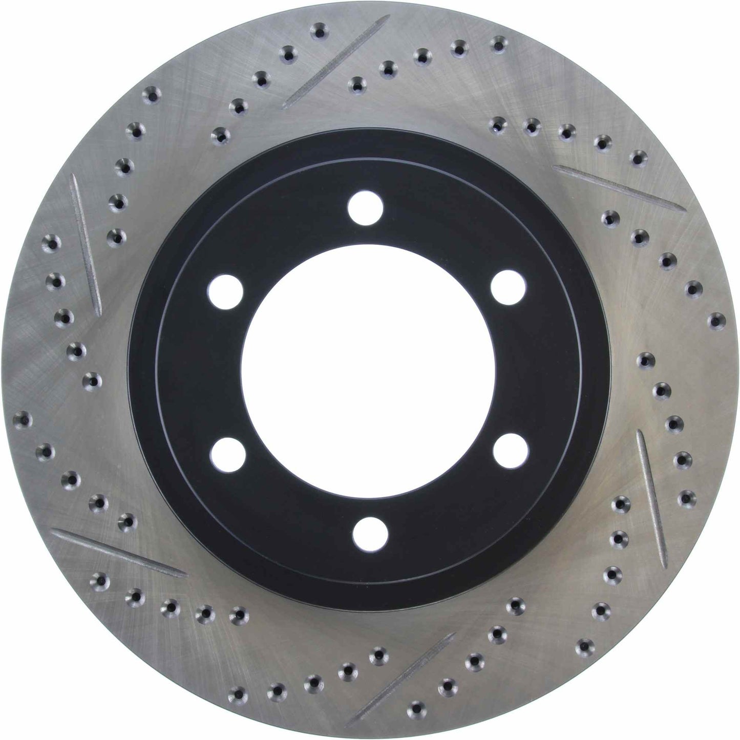 StopTech Sport Drilled/Slotted Brake Rotor; Front Right