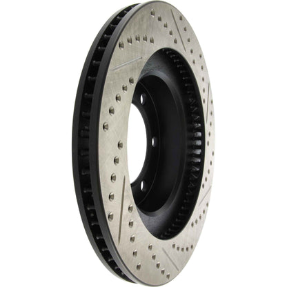 StopTech Sport Drilled/Slotted Brake Rotor; Front Right