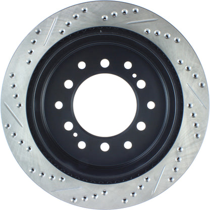 StopTech Sport Drilled/Slotted Brake Rotor; Rear Left