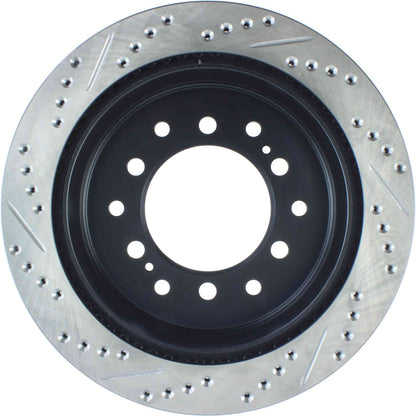 StopTech Sport Drilled/Slotted Brake Rotor; Rear Left