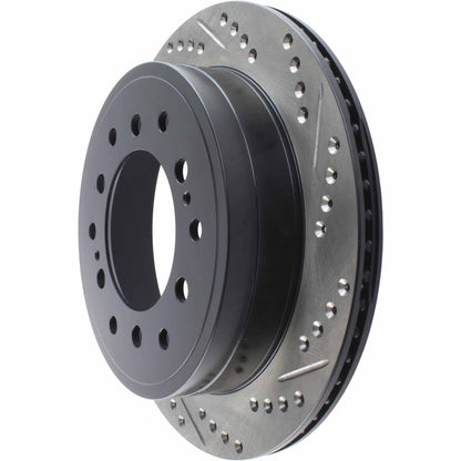 StopTech Sport Drilled/Slotted Brake Rotor; Rear Left