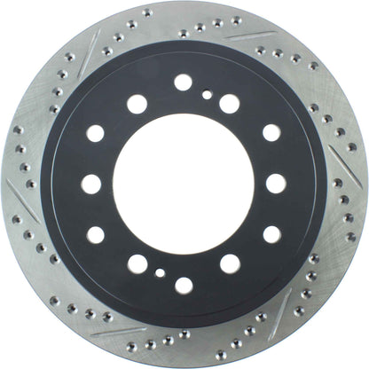 StopTech Sport Drilled/Slotted Brake Rotor; Rear Right